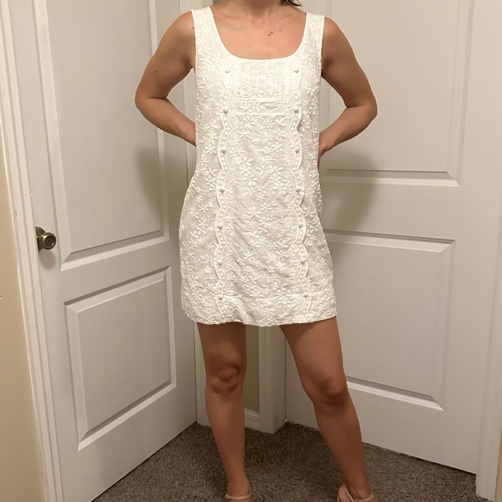 Juicy Couture White lightweight cotton dress with embroidery.